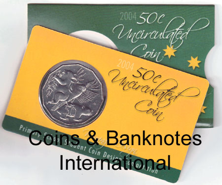 2004 Australia 50 Cents (Student Design) in card K000230